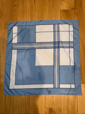 Leonardi Blue Geometric vintage Scarf
